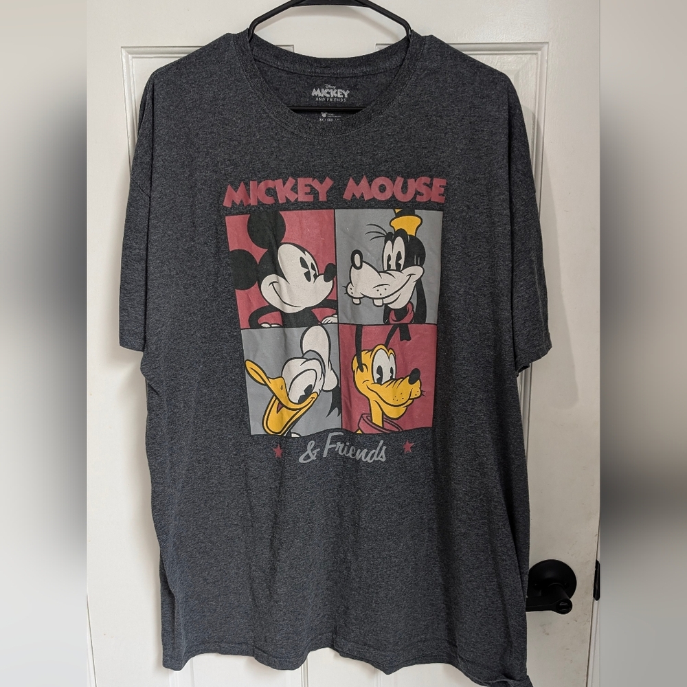 Disney Charcoal Tee with Mickey & Friends